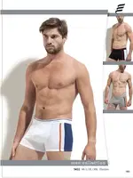 Pamuk Elastan Dubble Line Erkek Boxer Erdem 1432 Beyaz görsel 5