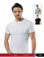 Pamuk Elastan Sıfır Vaka Erkek T-Shirt Erdem 1122 - 3 Adet Beyaz görsel 4