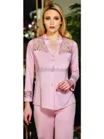 Penye Dantelli Kısa Altılı Set Takım Jeremi 563 Pudra görsel 6