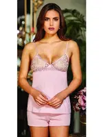 Penye Dantelli Kısa Altılı Set Takım Jeremi 563 Pudra görsel 9