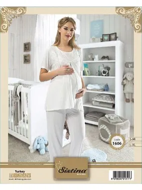 Sistina Penye Hamile Pijama Sistina 1606 - Alternatif Görünüm