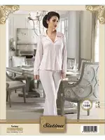 Penye Pijama Sistina 1594 Pudra detay görünüm