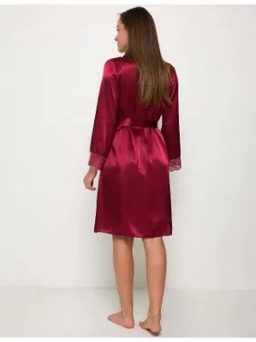 Pierre Cardin Pierre Cardin 4265 Saten Gecelik Sabahlık Takım - Alternatif Görünüm