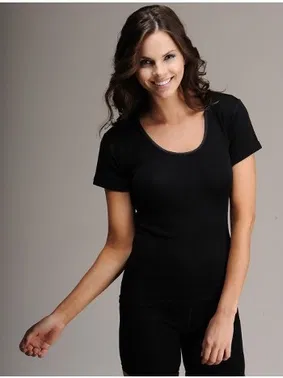 Has Yün Ribana Biyeli Kısa Kollu Siyah