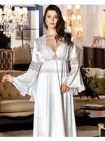 Saten Altılılı Çeyiz Takım Jeremi 450 Ekru detay görünüm