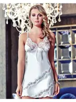 Saten Gecelik Sabahlık Takım Jeremi 2557 Ekru farklı açı