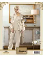 Saten Pijama Sistina 1592 Gold Rengi detay görünüm