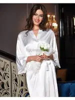 Saten Sabahlık Jeremi 6524 Ekru detay görünüm