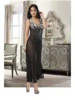 Şifon Gecelik Tek Parça Sistina M-085 detay görünüm