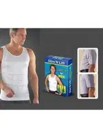 Slim N Lift Atlet Tipi Erkek Göbek Korsesi Baklava Tipi Beyaz görsel 4