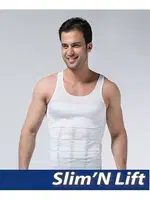 Slim N Lift Atlet Tipi Erkek Göbek Korsesi Baklava Tipi Beyaz farklı açı