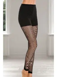 Lady Lady Yarısı Tül Detaylı Penye Bayan Tayt 8132