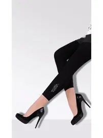 Daymod Daymod Yaprak Taşlı Desenli Tayt