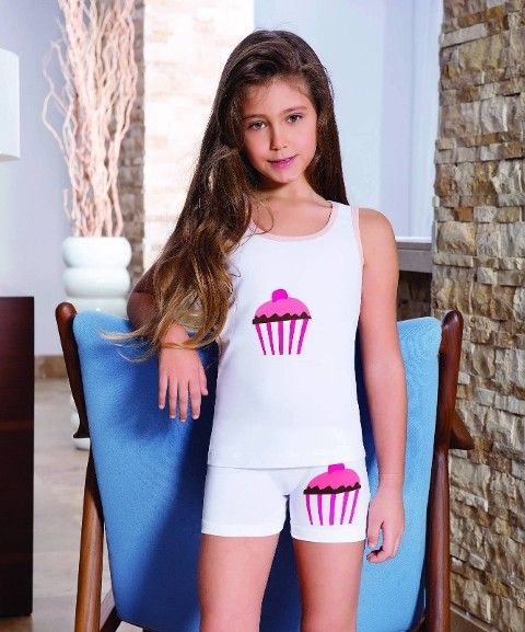 Berrak Kız Kek Baskılı Şort 6800