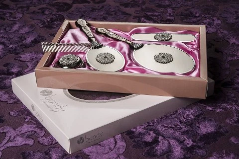 Bondy 3125 Çelenk Broş Ayna Tarak Takım