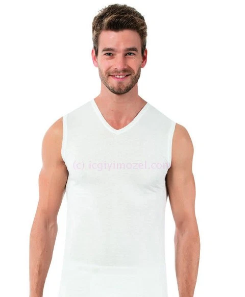 Elegant Erkek Bambu Kolsuz V Yaka Öztaş Y1935