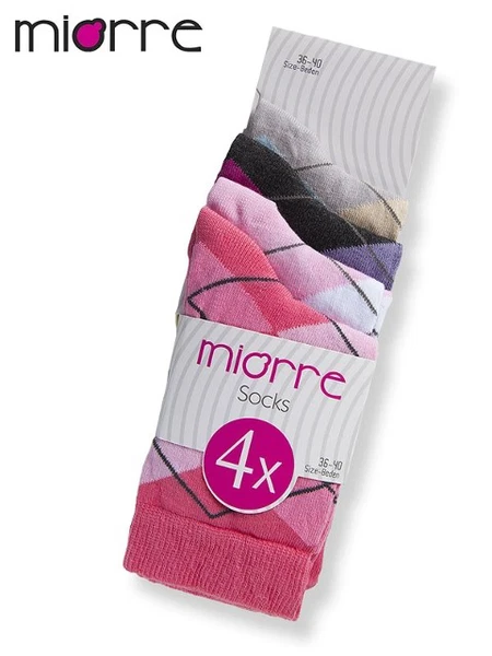Miorre Bayan 4 Lü Ekoseli Çorap