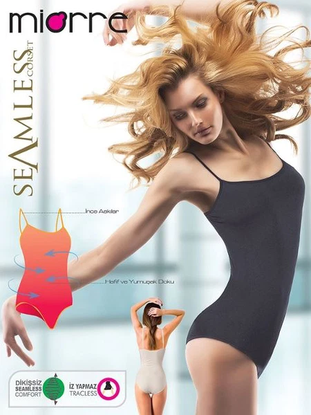 Miorre Çitçitli Body Seamless Bayan İp Aski
