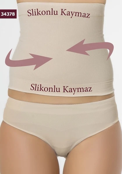 Miss Fit Silikonlu Kaymaz Bel Korse 34378