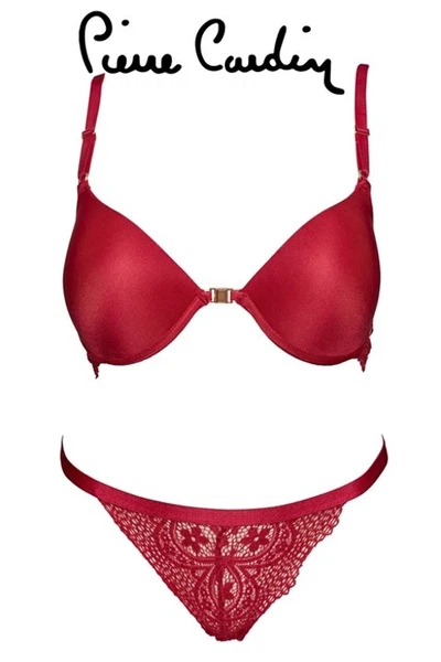 Pierre Cardin 4652 Kadın Balenli Önden Klipsli Destekli Sütyen Takım