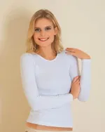Anıl Uzun Kollu Bayan Thermal Atlet 8533 Beyaz görsel 9