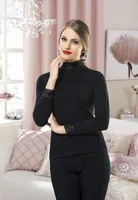 Anıt Dantelli Uzun Kol T-Shirt 2936 Siyah