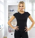 Anıt Viskon T-Shirt 2124 Siyah detay görünüm