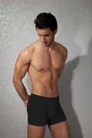 Doreanse Doğal Modal Erkek Boxer 1755 Siyah detay görünüm