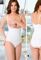 Emay Dikişsiz Göğsü Açık Slip Boy Çıt Çıtlı Korse 2023 Beyaz görsel 7