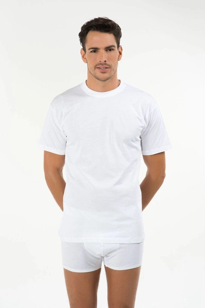 Kom Eduardo Bisiklet Yaka 2 li Erkek Tshirt