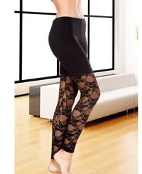 Lady Lady Bacak Dantelli Uzun Tayt 8097