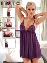 Miorre Babydoll Takım Askılı Mor Renk
