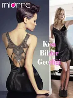 Miorre Kısa Bihter Geceliği Siyah