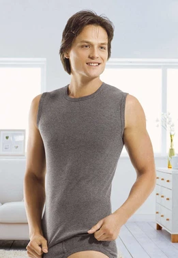 Öztaş Öztaş Erkek Ribana Kolsuz Sıfır Yaka A1055 - Alternatif Görünüm