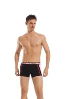 Pamuk Elastan Dubble Line Erkek Boxer Erdem 1432 Siyah görsel 6