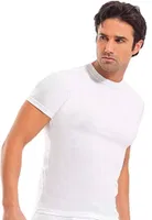 Pamuk Elastan Sıfır Vaka Erkek T-Shirt Erdem 1122 - 3 Adet Beyaz görsel 6