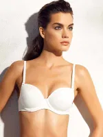 Pierre Cardin Belinda Boş Kap Desteksiz Tek Sütyen 6040 Beyaz farklı açı
