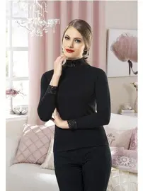 Anıt Anıt Dantelli Uzun Kol T-Shirt 2936