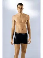 Anıt Licralı Şeritli Erkek Boxer 1120 Siyah görsel 5