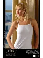 Anıt Likralı Biyeli ip Askılı 2119 Beyaz görsel 6