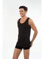 Kom Erkek 2'li Atlet - Henry Askılı 2 li Basic Erkek Atlet Siyah görsel 8