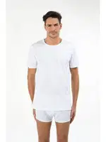 Kom Erkek Hulio Bisiklet Yaka 2 li Erkek Tshirt Beyaz görsel 6