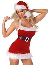 Merry See Merry See Yılbaşı Kız Kostümü Şapkalı 7120