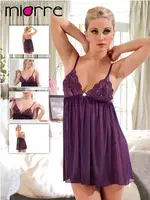 Miorre Babydoll Takım Askılı Mor Renk Mor