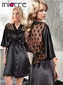 Miorre Miorre Dantelli Saten Sabahlık