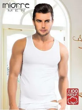 Miorre Miorre Yüzde yüz Pamuk Penye Erkek Atlet - Büyük Beden Seçenekleri