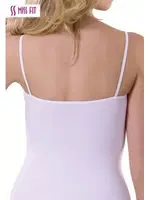 Miss Fit Dikişsiz İnce Askılı Atlet 1607 Beyaz detay görünüm