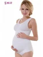 Miss Fit Dikişsiz Kalın Askılı Hamile Atleti 1636 Beyaz detay görünüm