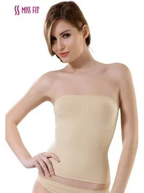 Miss Fit Miss Fit Dikişsiz Silikonlu Uzun Straplez 1403 - Alternatif Görünüm