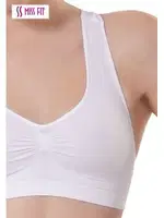 Miss Fit Sporcu Dikişsiz Büstiyer 1502 Beyaz